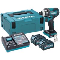 Makita TD004GD201- Masina de insurubat cu impact cu 2 acumulatori  2.5 Ah + incarcator, 40 V, 230 Nm