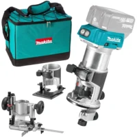 Makita DRT50ZX2 - Masina de frezat fara acumulatori si incarcator, 18 V, 6.8 mm, geanta textila