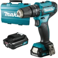 Makita HP333DWAE - Masina de gaurit si insurubat cu percutie cu 2 acumulatori, 12 V, 2 Ah, 30 Nm, valiza plastic